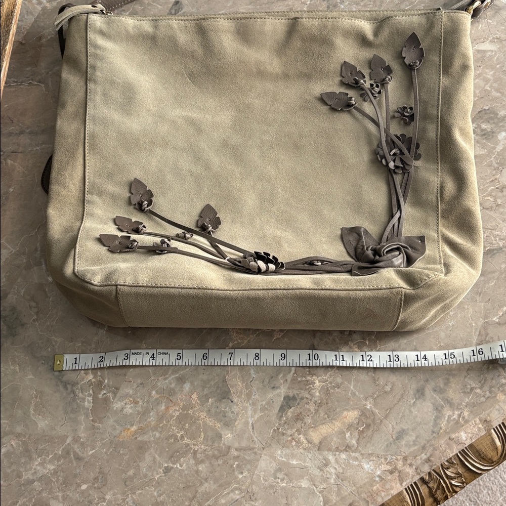 Valentino Floral Embellished suede Bag - Picture 10 of 13